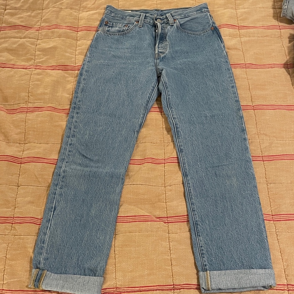 Classic Blue Levi’s 501s, size 26x30, 100% cotton